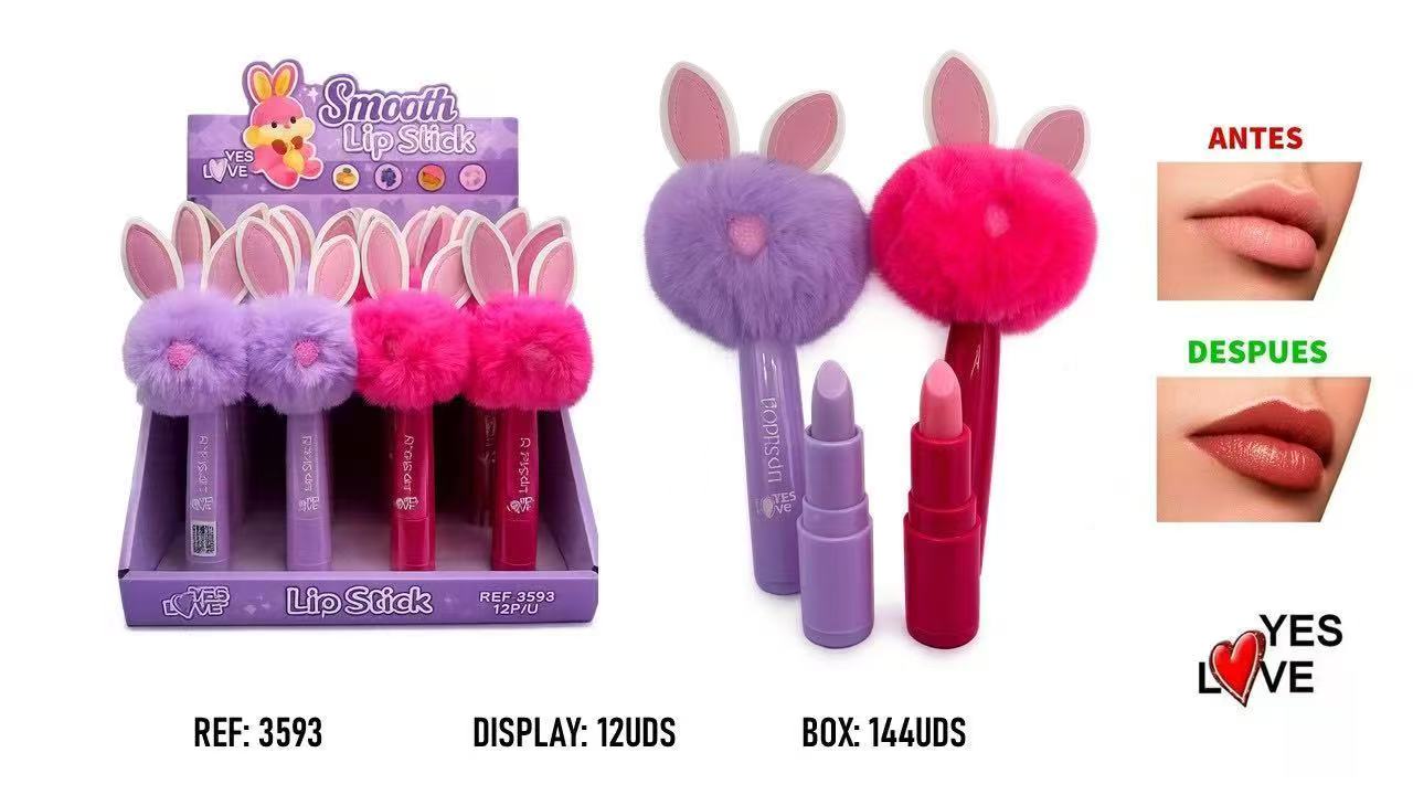 Pack de 12 (1.75€ unidad) - YESLOVE - Barra de labios Smooth Lip Stick 3gr
